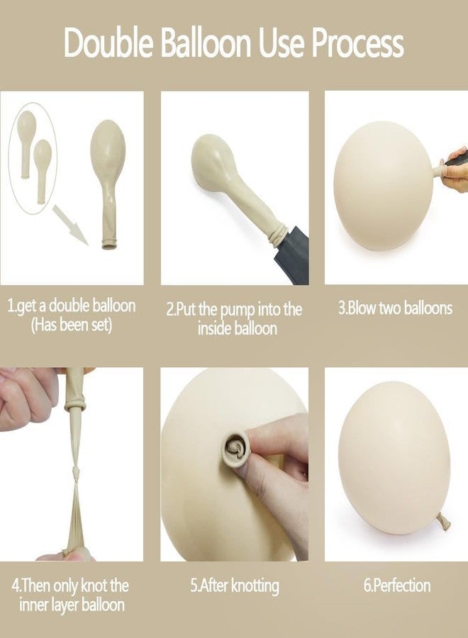 Partycus White Sand Gold Balloon Arch - Double Stuffed Matte Cream Nude Beige White Pastel Neutral Balloon Garland Kit for Boho Baby Shower Birthday Gender Reveal Bridal Wedding Valentines New Year Party - Image 5